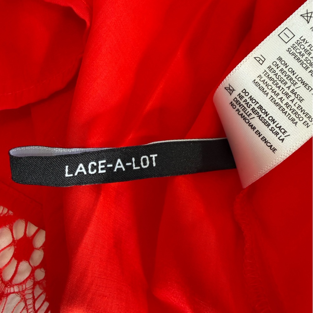 David Bitton Dress red lace size PS NWT - Picture 16 of 16